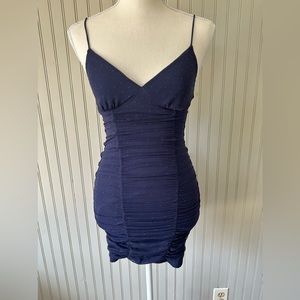 Navy blue body con dress